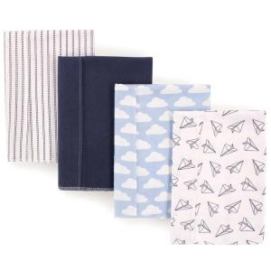 imageHudson Baby Unisex Baby Cotton Flannel Burp Cloths Pink Rose One SizePaper Airplane