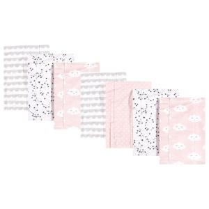 imageHudson Baby Unisex Baby Cotton Flannel Burp Cloths Pink Rose One SizePink Clouds