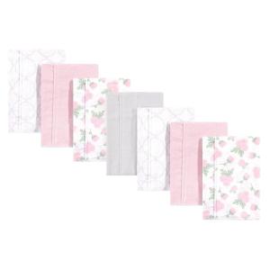 imageHudson Baby Unisex Baby Cotton Flannel Burp Cloths Pink Rose One SizePink Rose