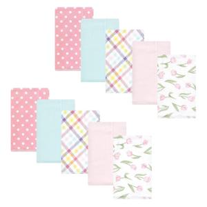 imageHudson Baby Unisex Baby Cotton Flannel Burp Cloths Pink Rose One SizePink Tulips