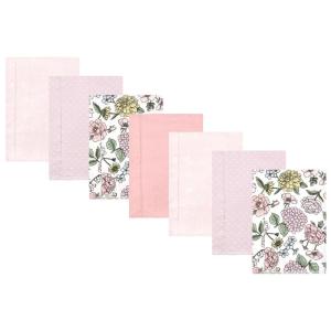 imageHudson Baby Unisex Baby Cotton Flannel Burp Cloths Pink Rose One SizeVintage Blossom 7 Pack