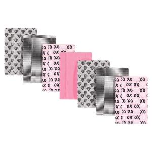 imageHudson Baby Unisex Baby Cotton Flannel Burp Cloths Pink Rose One SizeXoxo