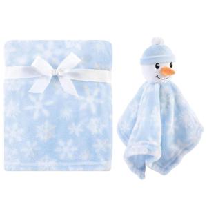 imageHudson Baby Unisex Baby Plush Blanket with Security Blanket Neutral Elephant One SizeSnowman