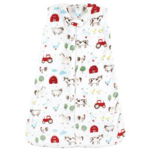 imageHudson Baby Unisex Baby Plush Sleeping Bag Sack Blanket Boy Farm Animals 612 MonthsBoy Farm Animals