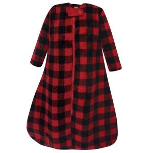 imageHudson Baby Unisex Baby Plush Sleeping Bag Sack Blanket Boy Farm Animals 612 MonthsBuffalo Plaid Longsleeve