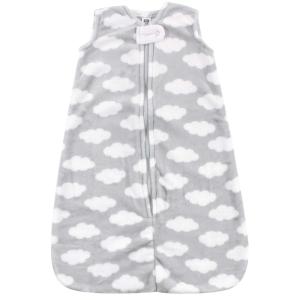 imageHudson Baby Unisex Baby Plush Sleeping Bag Sack Blanket Boy Farm Animals 612 MonthsGray Clouds Plush