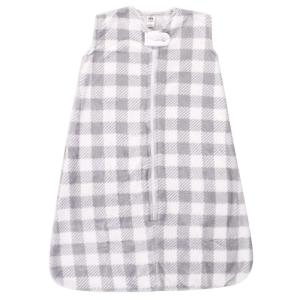 imageHudson Baby Unisex Baby Plush Sleeping Bag Sack Blanket Boy Farm Animals 612 MonthsGray Plaid