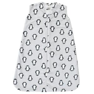 imageHudson Baby Unisex Baby Plush Sleeping Bag Sack Blanket Boy Farm Animals 612 MonthsSleeveless Gray Penguin