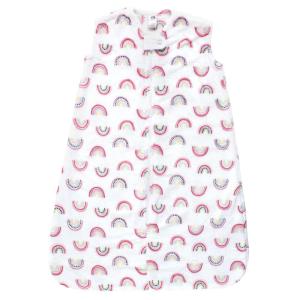 imageHudson Baby Unisex Baby Plush Sleeping Bag Sack Blanket Boy Farm Animals 612 MonthsSleeveless Modern Rainbow