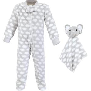imageHudson Baby unisexbaby Flannel Plush Sleep and Play and Security ToyElephant Cloud
