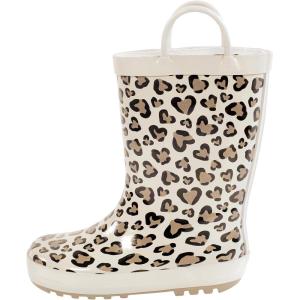imageHudson Baby Unisex Baby Rain BootsHeart Leopard