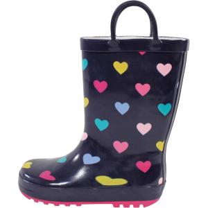 imageHudson Baby Unisex Baby Rain BootsNavy Hearts