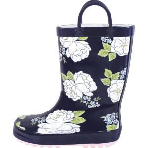 imageHudson Baby Unisex Baby Rain BootsWhite Peonies