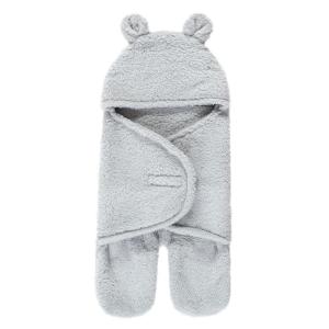 imageHudson Baby Unisex Baby Animal Sherpa Baby Outdoor Stroller Sack Wrap Coronet Blue One SizeGray