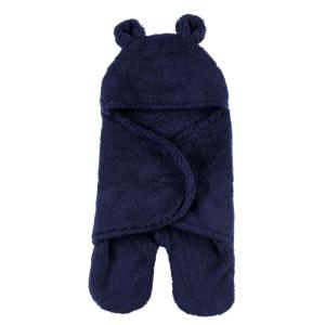 imageHudson Baby Unisex Baby Animal Sherpa Baby Outdoor Stroller Sack Wrap Coronet Blue One SizeNavy