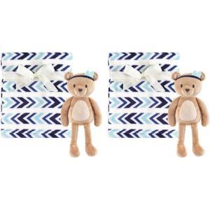 imageHudson Baby Unisex Baby Plush Blanket with Toy Pink Cloud One SizeAztec Bear