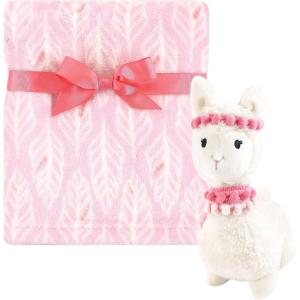 imageHudson Baby Unisex Baby Plush Blanket with Toy Pink Cloud One SizeLlama