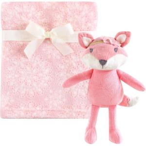 imageHudson Baby Unisex Baby Plush Blanket with Toy Pink Cloud One SizeMiss Fox