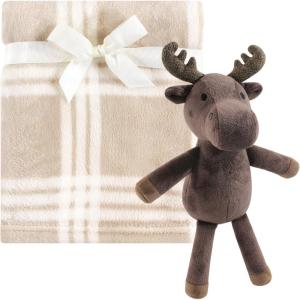 imageHudson Baby Unisex Baby Plush Blanket with Toy Pink Cloud One SizeModern Moose