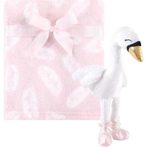 imageHudson Baby Unisex Baby Plush Blanket with Toy Pink Cloud One SizeSwan
