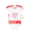 imageHudson Baby Infant Girls Cotton Bodysuits 3Pack Life Is Sweeter Tutu 69 Months