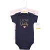 imageHudson Baby Unisex Baby Cotton Bodysuits Girl Daddy Pink Navy 69 Months