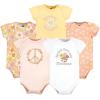 imageHudson Home Collection Baby Shawl Collar Plush RobePeace Love Flowers