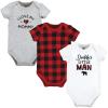 imageHudson Baby Unisex Baby Cotton Bodysuits Buffalo Plaid Family 03 Months