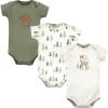 imageHudson Baby Unisex Baby Cotton Bodysuits Forest Deer 3Pack 1218 Months