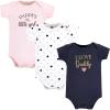 imageHudson Baby Unisex Baby Cotton Bodysuits Girl Daddy Pink Navy 69 Months