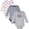 imageHudson Baby Unisex Baby Cotton LongSleeve Bodysuits 3PackRace Car Crew
