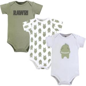 imageHudson Baby Infant Boy Cotton Bodysuits Modern Dino Newborn