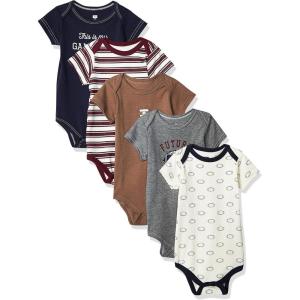 imageHudson Baby Unisex Baby Cotton Bodysuits 5packFootball