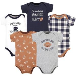 imageHudson Baby Unisex Baby Cotton Bodysuits 5packFootball Huddles