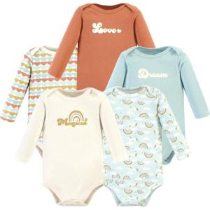 imageHudson Baby Unisex Baby Cotton BodysuitsMagical Rainbow