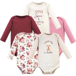 imageHudson Baby Unisex Baby Cotton BodysuitsPumpkin Spice