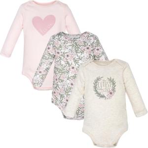 imageHudson Baby Unisex Baby Cotton LongSleeve Bodysuits 3PackThe Cutest