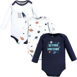 imageHudson Baby babyboys Cotton Longsleeve Bodysuits 3packSpace