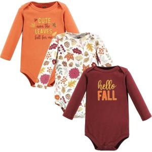 imageHudson Baby babygirls Cotton Longsleeve Bodysuits 3packHello Fall