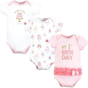 imageHudson Home Collection Baby Shawl Collar Plush RobeBirthday Cake