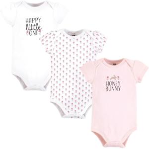 imageHudson Home Collection Baby Shawl Collar Plush RobeHoney Bunny Flower