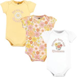 imageHudson Home Collection Baby Shawl Collar Plush RobePeace Love Flowers