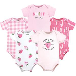 imageHudson Home Collection Baby Shawl Collar Plush RobePink Strawberry