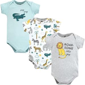 imageHudson Home Collection Baby Shawl Collar Plush RobeSafari Animals