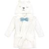 image:imageHudson Baby unisexbaby Plush Bathrobe and Toy SetGingham Bear Boy