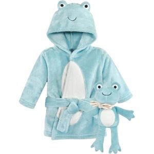 image:imageHudson Baby unisexbaby Plush Bathrobe and Toy SetCool Frog