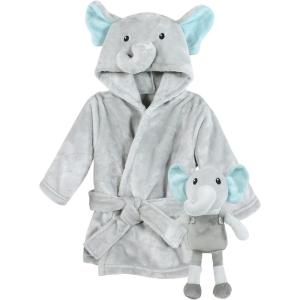 image:imageHudson Baby unisexbaby Plush Bathrobe and Toy SetDreamy Elephant