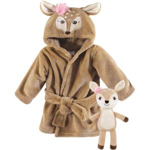 image:imageHudson Baby unisexbaby Plush Bathrobe and Toy SetFawn
