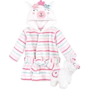image:imageHudson Baby unisexbaby Plush Bathrobe and Toy SetFlower Llama