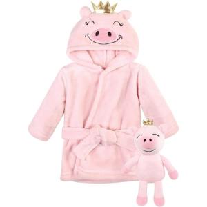 image:imageHudson Baby unisexbaby Plush Bathrobe and Toy SetPig